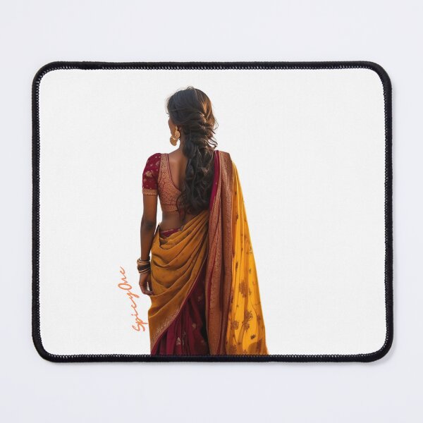 Item preview, indian woman in saree backlook designed and sold by SpicyOne.