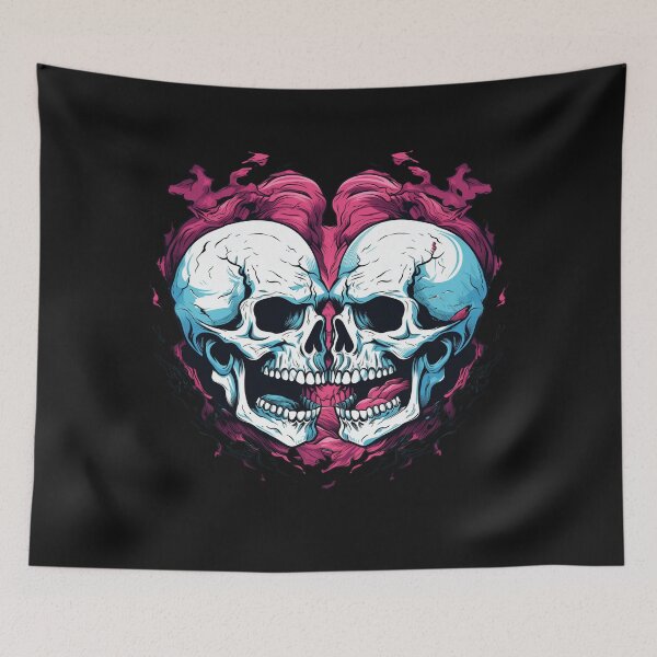 Item preview, Two skull fighting against each other designed and sold by Goku Creations.