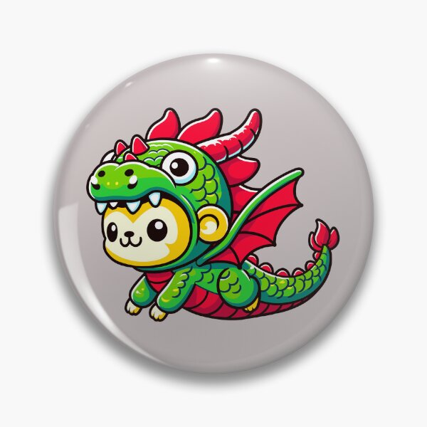 Item preview, Cute Monkey in Dragon Costume Suit Flying in the Universe designed and sold by merchloh128.