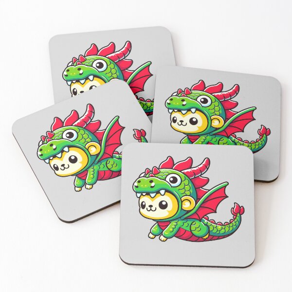 Item preview, Cute Monkey in Dragon Costume Suit Flying in the Universe designed and sold by merchloh128.