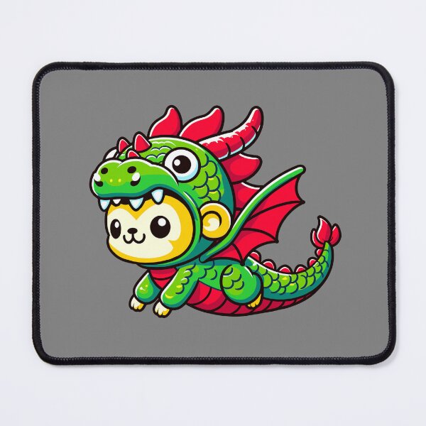 Item preview, Cute Monkey in Dragon Costume Suit Flying in the Universe designed and sold by merchloh128.