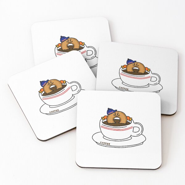 Item preview, a Donut guy in the cup of coffee designed and sold by superbaechoo.