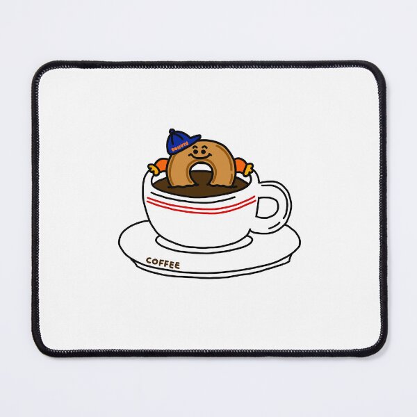 Item preview, a Donut guy in the cup of coffee designed and sold by superbaechoo.