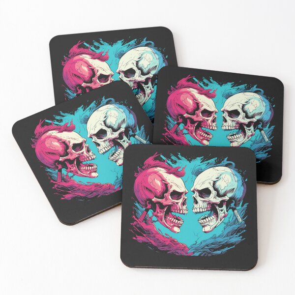 Item preview, Two skull fighting against each other designed and sold by Goku Creations.