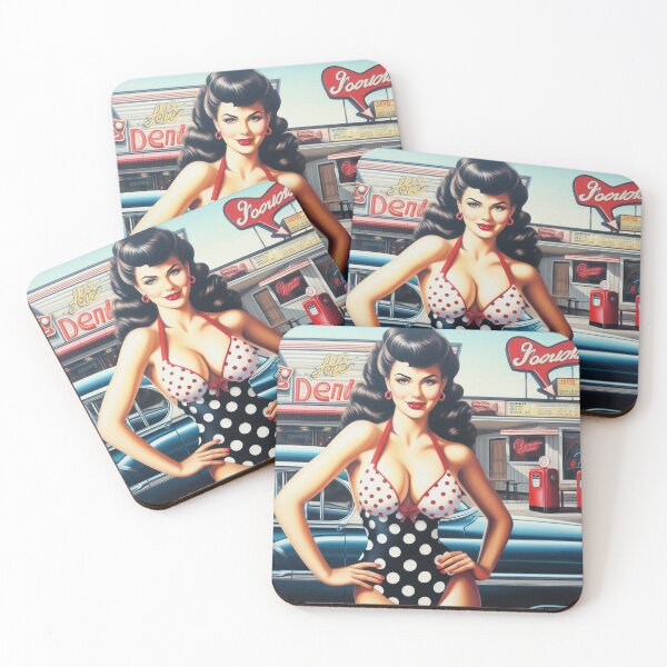 Item preview, Bikini Brunette Pin Up designed and sold by PulpVintage.