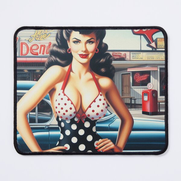 Item preview, Bikini Brunette Pin Up designed and sold by PulpVintage.