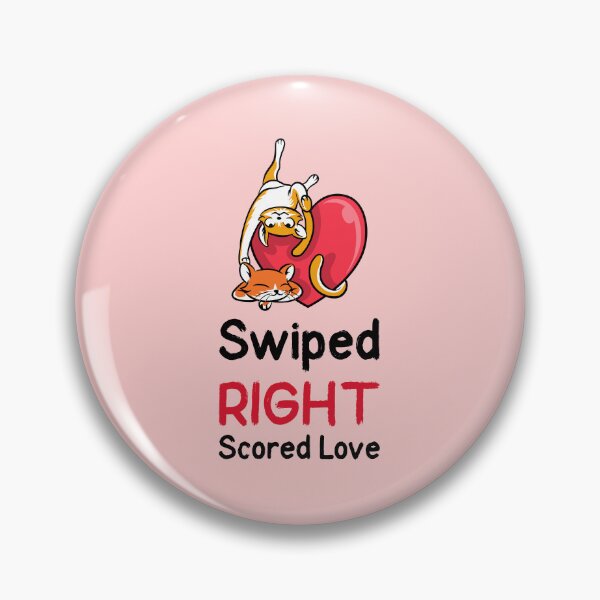 Item preview, Swiped Right Scored Love - Whimsical Valentine's Day Cat designed and sold by ElLocoMus.