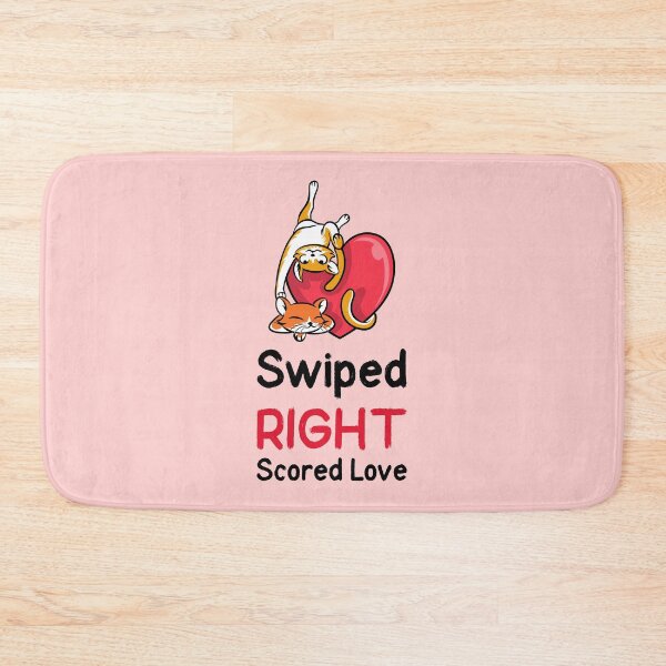 Item preview, Swiped Right Scored Love - Whimsical Valentine's Day Cat designed and sold by ElLocoMus.