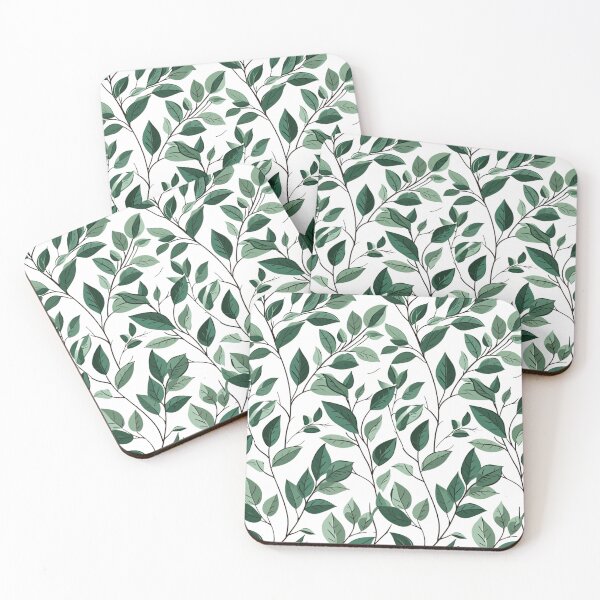 Item preview, seamless pattern of leaves and branches designed and sold by porbenjaporn.