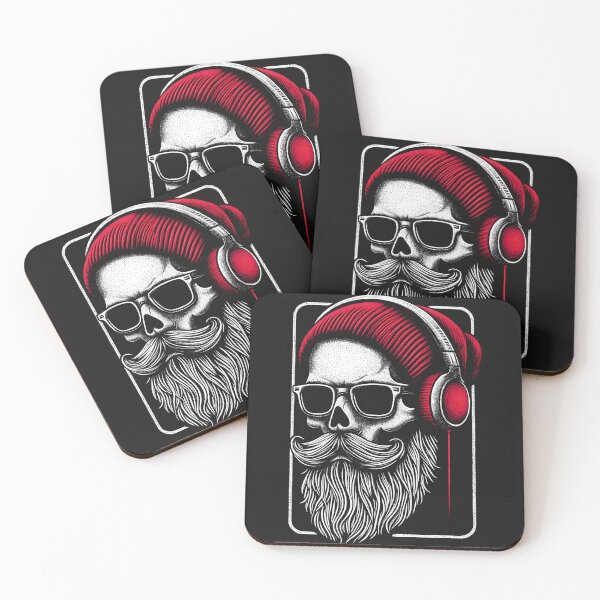 Item preview, “Vintage Vibes: The Bearded Skull in Red Beanie Jams!” designed and sold by Aroncross111.