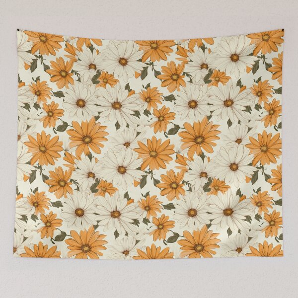Item preview, Daisy Pattern (white and yellow)  designed and sold by HofTao.