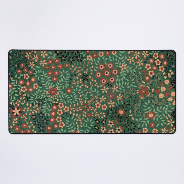 Item preview,  Vintage Japanese Green Florals Pattern -  G.A. Audsley's Ornamental Arts of Japan designed and sold by EmeraldeaArt.