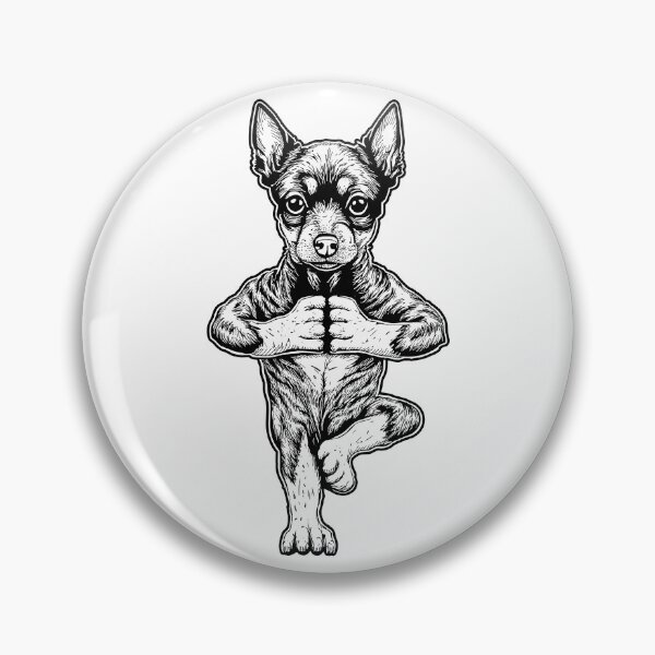 Item preview, Miniature Pinscher Yoga Dog Puppy Funny Dogs Tree Pose Asana designed and sold by GrandeDuc.