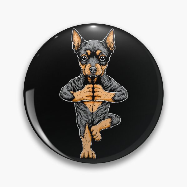 Item preview, Miniature Pinscher Yoga Dog Puppy Funny Dogs Tree Pose Asana designed and sold by GrandeDuc.