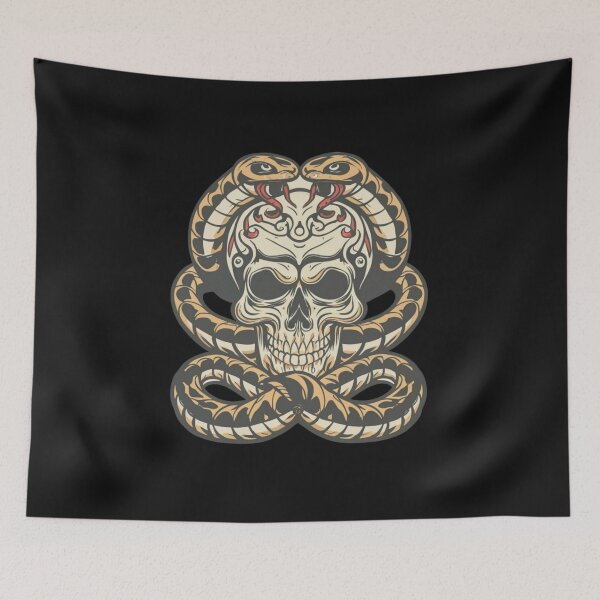 Item preview, Serpentine Skeleton: American Traditional Skeleton Snake Tattoo designed and sold by Goku Creations.