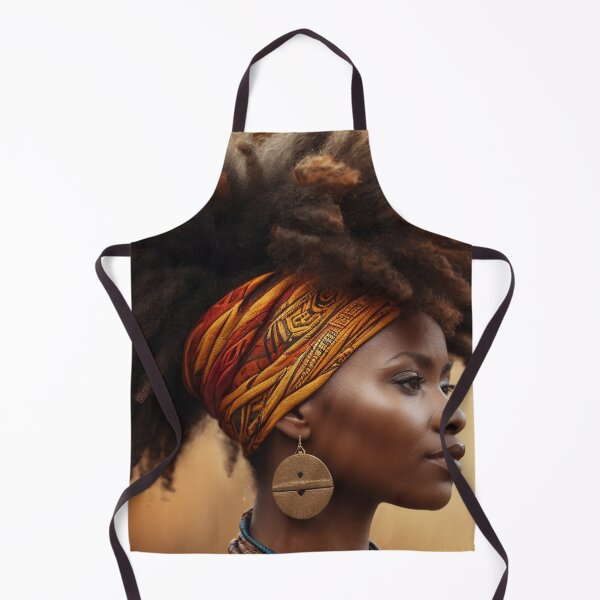 Aperçu de l'œuvre Afro Élégance | Beauté tribale en orange créée et vendue par Rothnaric.