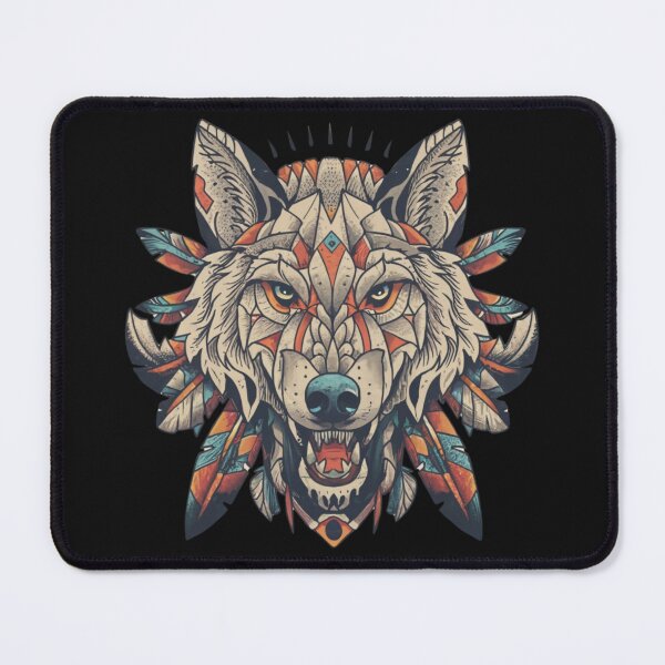 Item preview, American Traditional Wolf Tattoo designed and sold by Goku Creations.