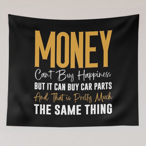 Item preview, Money Can't Buy Happiness But Car Parts designed and sold by ArabCorner.