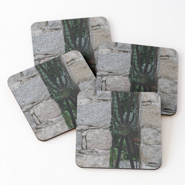 Item preview, Shady Garden Through an Elegantly Barred Fence Window designed and sold by Georgia Mizuleva.