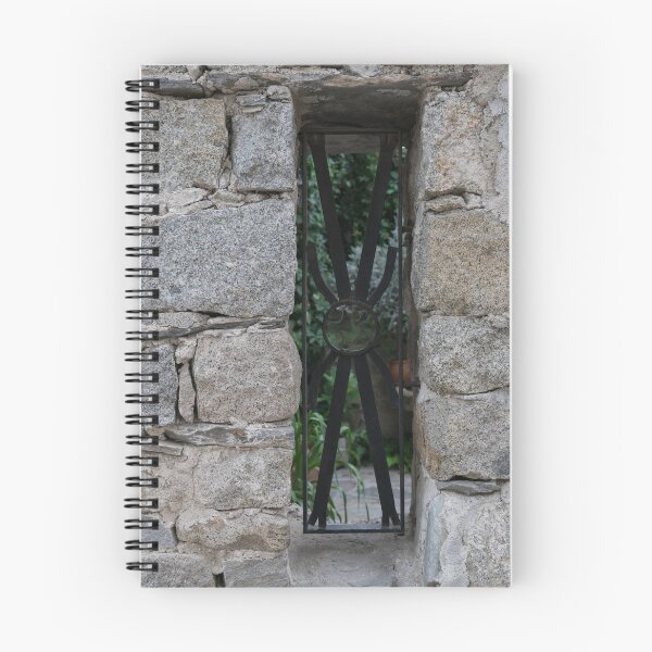 Item preview, Shady Garden Through an Elegantly Barred Fence Window designed and sold by Georgia Mizuleva.