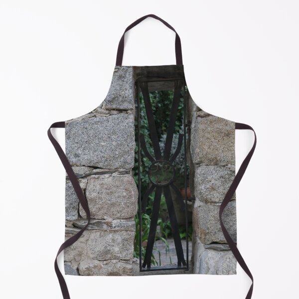 Item preview, Shady Garden Through an Elegantly Barred Fence Window designed and sold by Georgia Mizuleva.