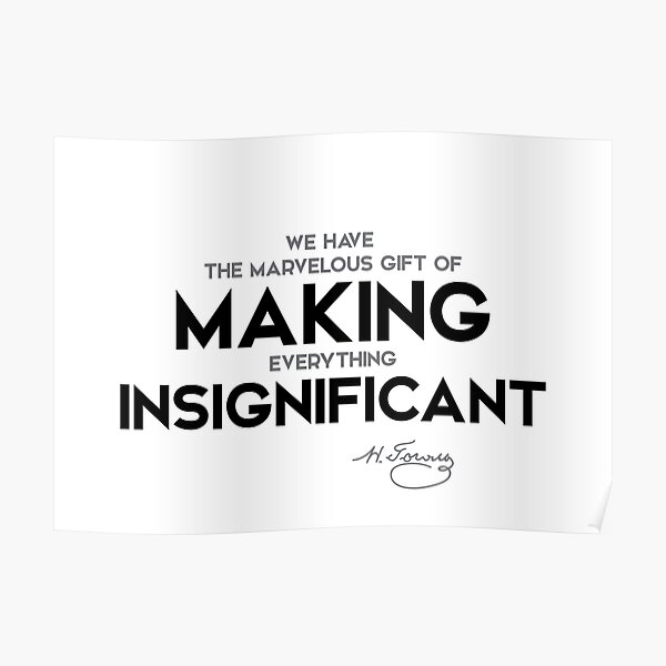 making everything insignificant - nikolai gogol Poster