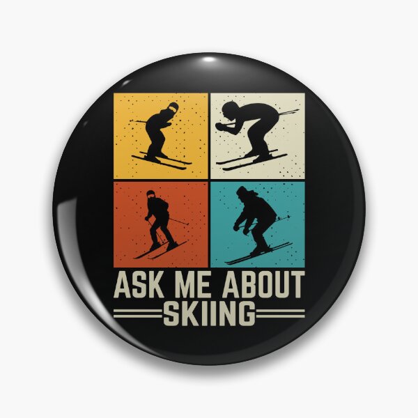 Item preview, Ask Me About Skiing Retro Vintage  designed and sold by Smix Pixels.