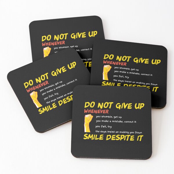 Item preview, Never give up and always smile designed and sold by MN Designer.