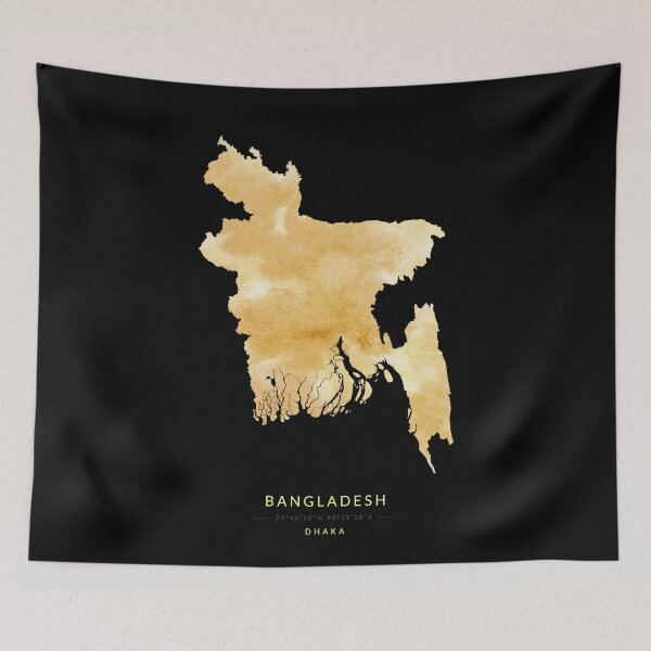 Item preview, Bangladesh map in gold color designed and sold by Jerhus.