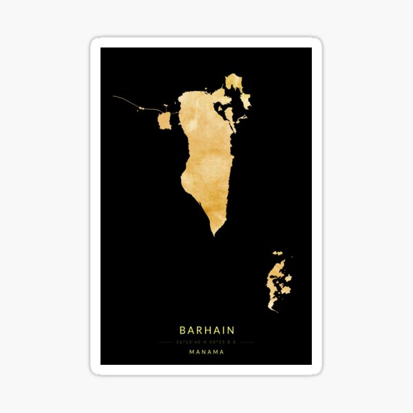 Item preview, Barhain map in gold color designed and sold by Jerhus.