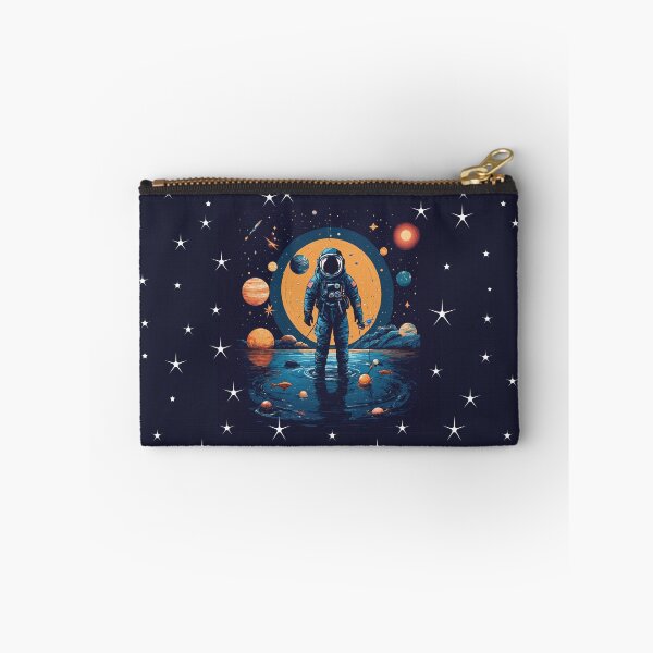 Item preview, a minimalist astronaut, fishing in the cosmic sea, with planets as bait, set against a starry backdrop. designed and sold by asbno19.