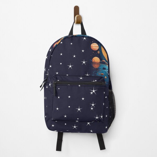Item preview, a minimalist astronaut, fishing in the cosmic sea, with planets as bait, set against a starry backdrop. designed and sold by asbno19.