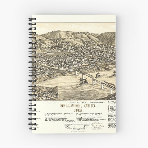 Item preview, Bird's Eye View of Bellaire, Ohio (1882) designed and sold by allhistory.