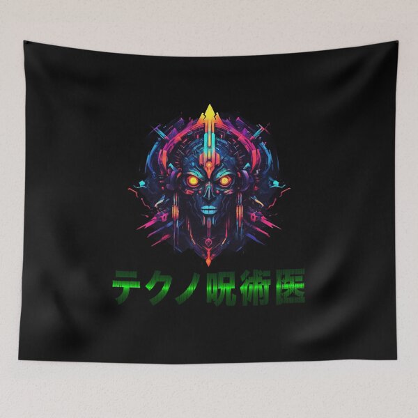 Item preview, Techno Shaman Cult, Cyberpunk Spirituality, Kanji designed and sold by Burn-Ego.