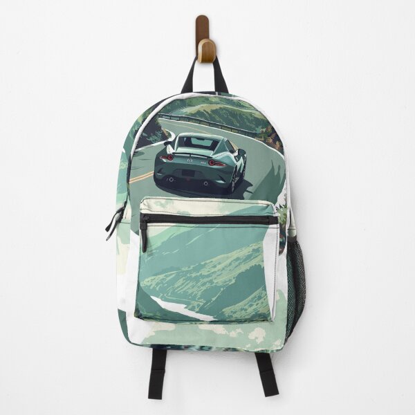 Item preview, Mazda MX-5 RF gray on a curvy mountain road designed and sold by NiceGoodBetter.