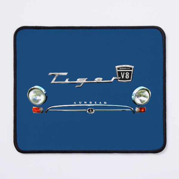 Artikelvorschau, Sunbeam Alpine Tiger MkI klassisches britisches Auto aus den 1960er Jahren, minimalistischer Kühlergrill mit Logo entworfen und verkauft von soitwouldseem.