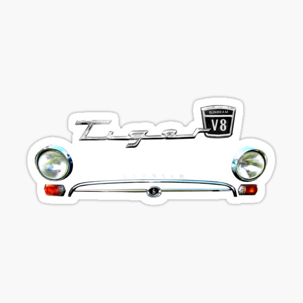 Vista previa del artículo con la obra «Sunbeam Alpine Tiger MkI clásico coche británico de los años 60 parrilla minimalista con logo», diseñado y vendido por soitwouldseem.