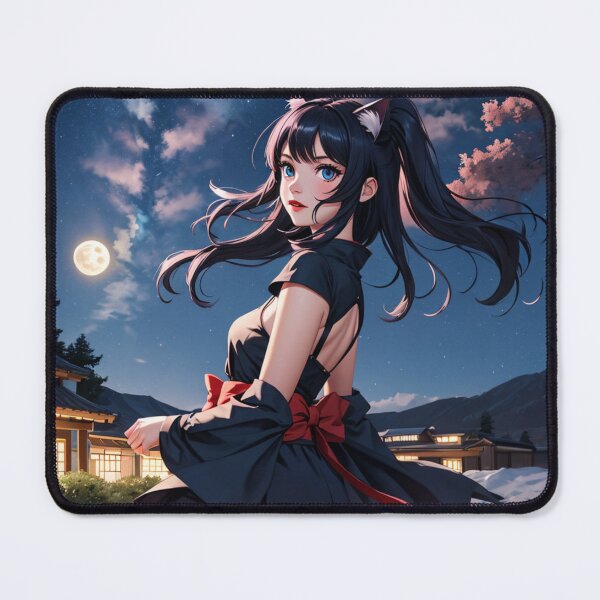 Item preview, Ninja cat girl at night designed and sold by T2-jn.