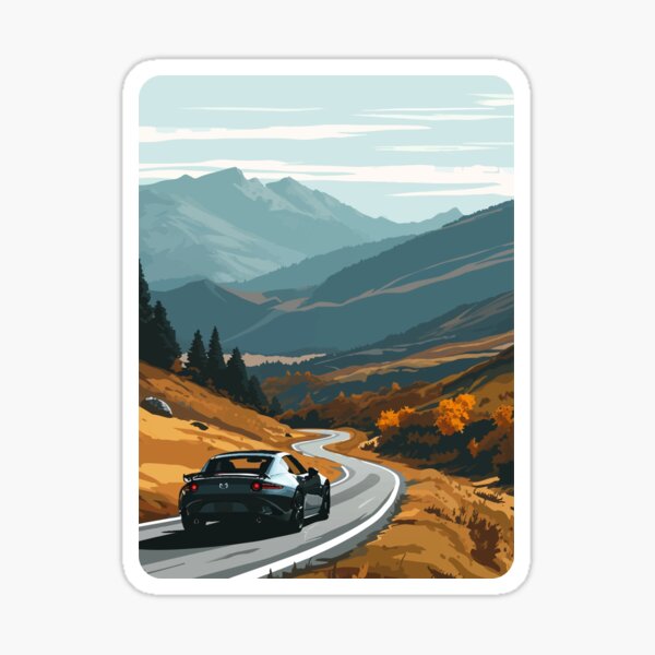 Item preview, Mazda Mx5 Miata RF on the mountain designed and sold by NiceGoodBetter.