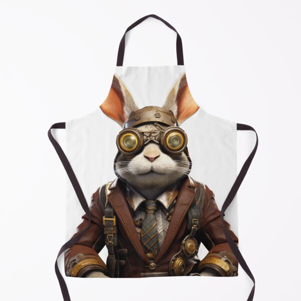 Item preview, Clockwork Steampunk Bunny - Vintage Gear Engineer Art designed and sold by lematworks.