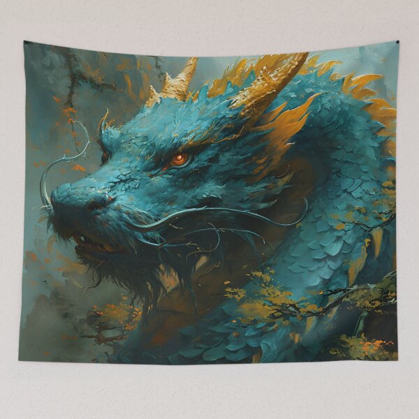 Item preview, Guardian of the Enchanted Forest: Azure Dragon designed and sold by APARTAI EU.