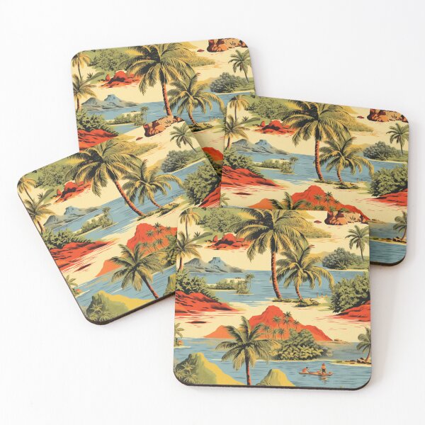 Artikelvorschau, Vintage Hawaiihemd Stranddruck entworfen und verkauft von KitschNCountry.