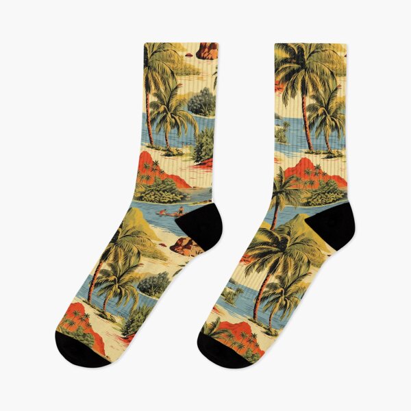 Item preview, Vintage Hawaiian Shirt Beach Print designed and sold by KitschNCountry.