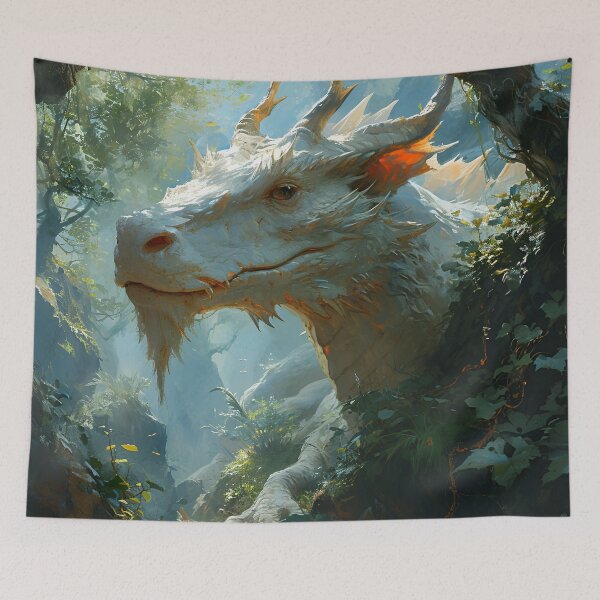 Artikelvorschau, Forest Sentinel: Der weiße Drache des Tals entworfen und verkauft von APARTAI EU.