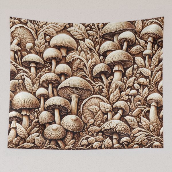 Item preview,  Detailed Mushrooms Crochet Pattern in Sepia Tones designed and sold by irek07.