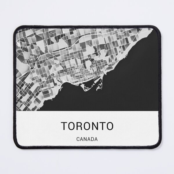 Item preview, Toronto Canada Named City Map - Black and White designed and sold by StylishStacks.