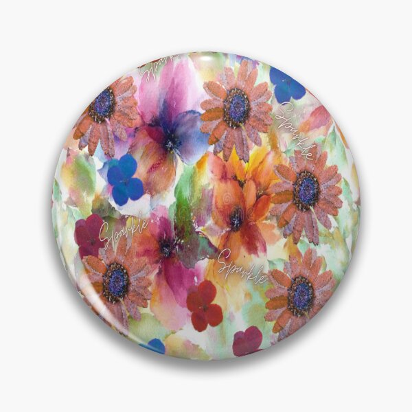 Item preview, Sparkle Floral Design,  Bohemian design, Abstraction, bold colorful abstract playful design inspired by nature designed and sold by Adri Barnard.