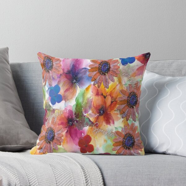 Item preview, Sparkle Floral Design,  Bohemian design, Abstraction, bold colorful abstract playful design inspired by nature designed and sold by Adri Barnard.