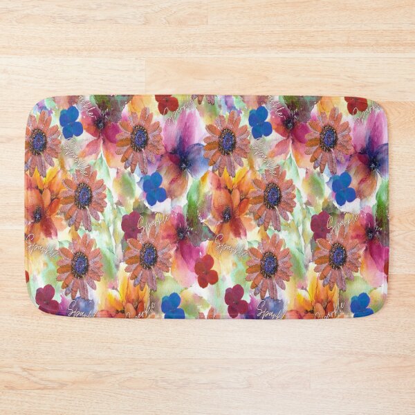 Item preview, Sparkle Floral Design,  Bohemian design, Abstraction, bold colorful abstract playful design inspired by nature designed and sold by Adri Barnard.