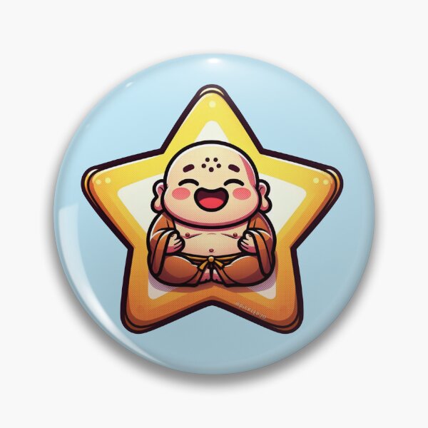 Item preview, Happy Buddah Meditating Cartoon designed and sold by PickledjoArt.